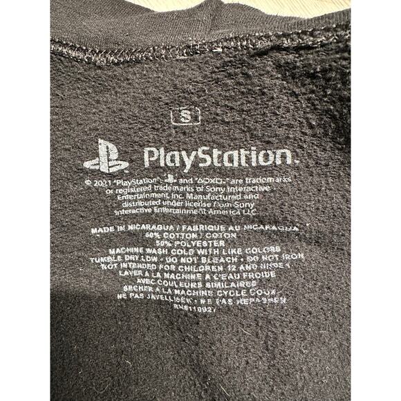 Playstation Retro Japan 1994 PS Black Pullover Hoodie Sweatshirt Size Small - Picture 4 of 8